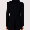 Palm Knit Double-Breasted Wool Peacoat