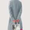 Palm Knit Wool Blend Long Coat