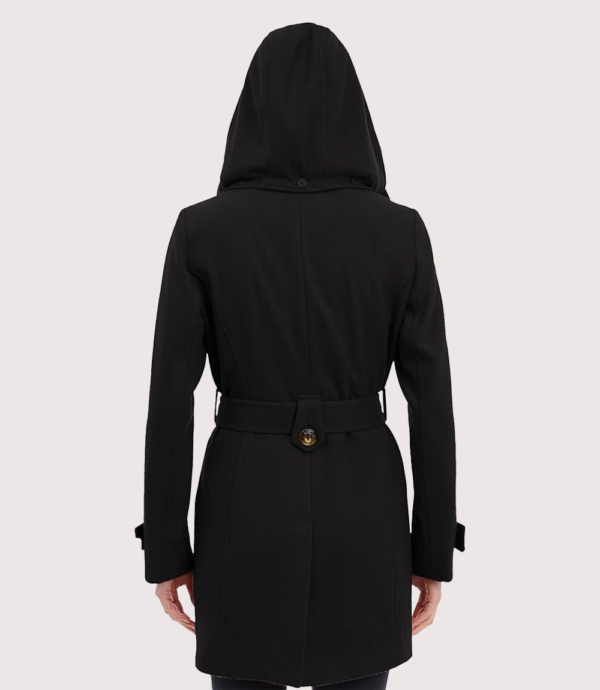 Women's Black Wool Trench Coat